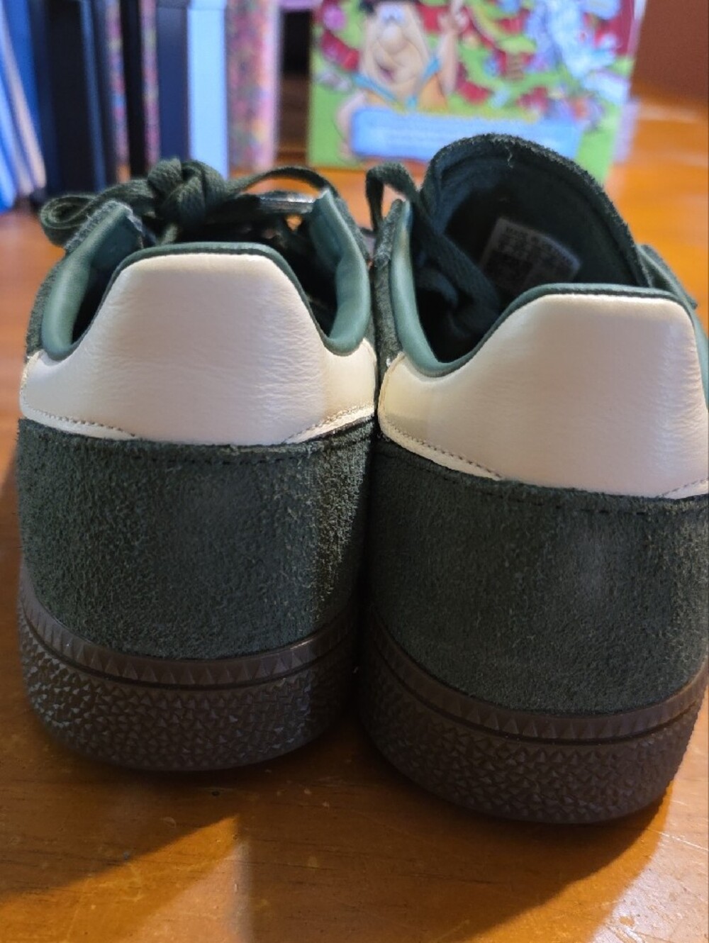 Womens Size 9-adidas Handball Spezial Suede Sneakers in Forest Green and White - Picture 6 of 12